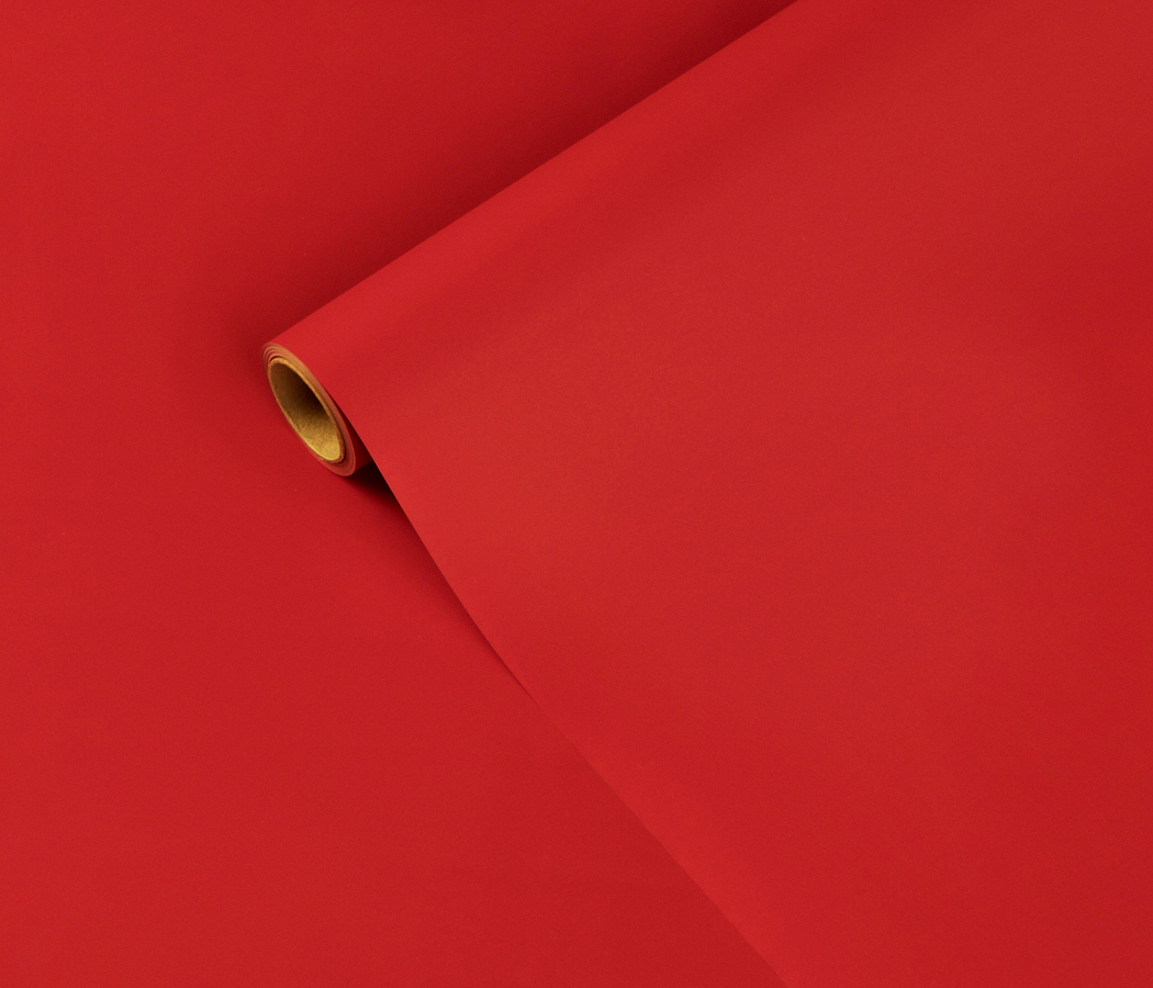 Упак. материал матовая пленка "Фаворит" однотонная, 50 мкр, 50 см х 10 м, коралловый