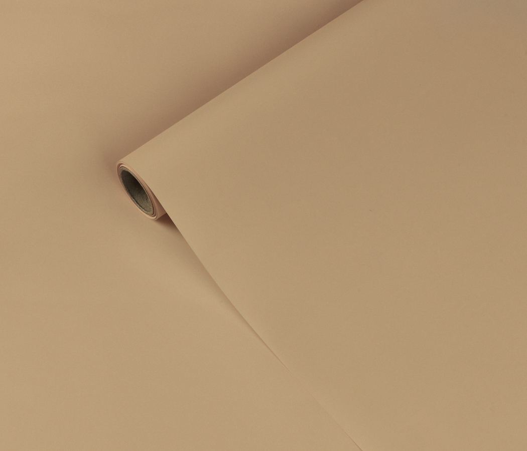 Упак. материал матовая пленка "Фаворит" однотонная, 50 мкр, 50 см х 10 м, персиковый пух