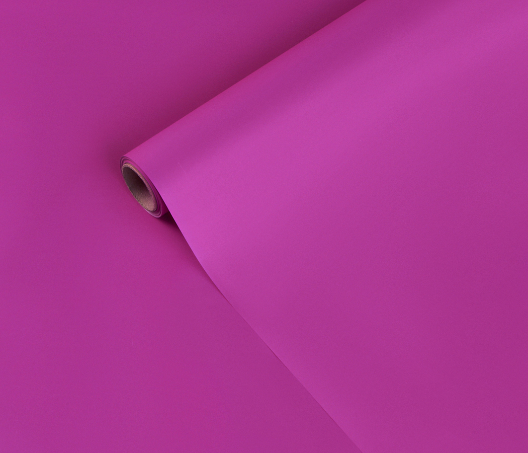 Упак. материал матовая пленка "Фаворит" однотонная, 50 мкр, 50 см х 10 м, пурупурный