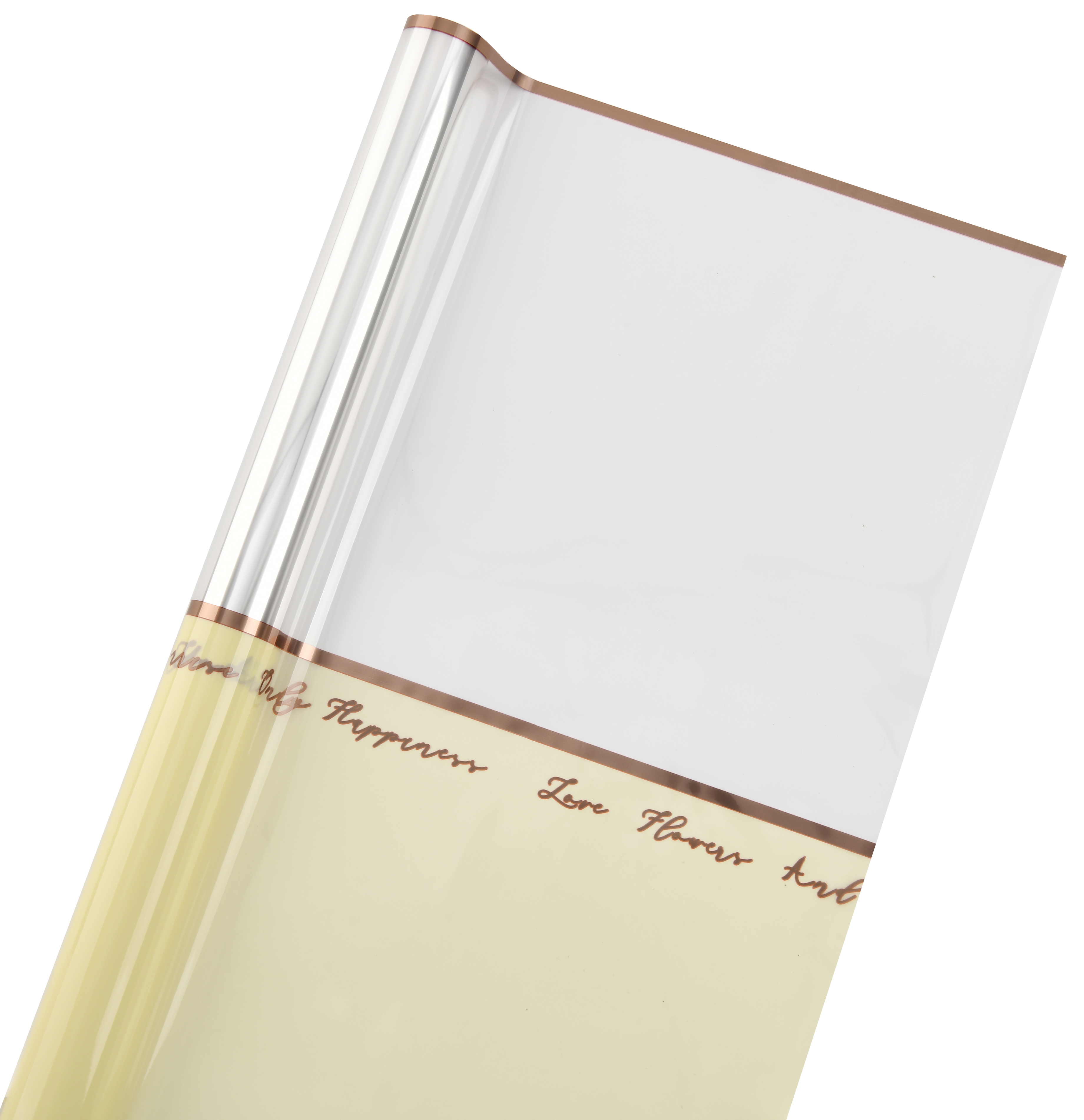 Упак. материал флористическая пленка "Золотые грани" 50 мкр, 58 см х 10 м, бежевый